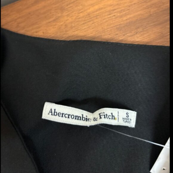 ABERCROMBIE & FITCH A&F MINI BELTED BLAZER BLACK DRESS NWOT $120 S - Picture 8 of 9
